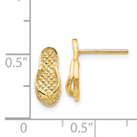 14k Flip Flop Earrings-E904