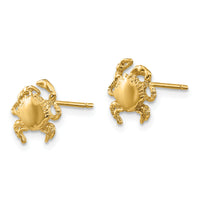 14k Crab Earrings-E907