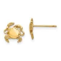 14k Crab Earrings-E907