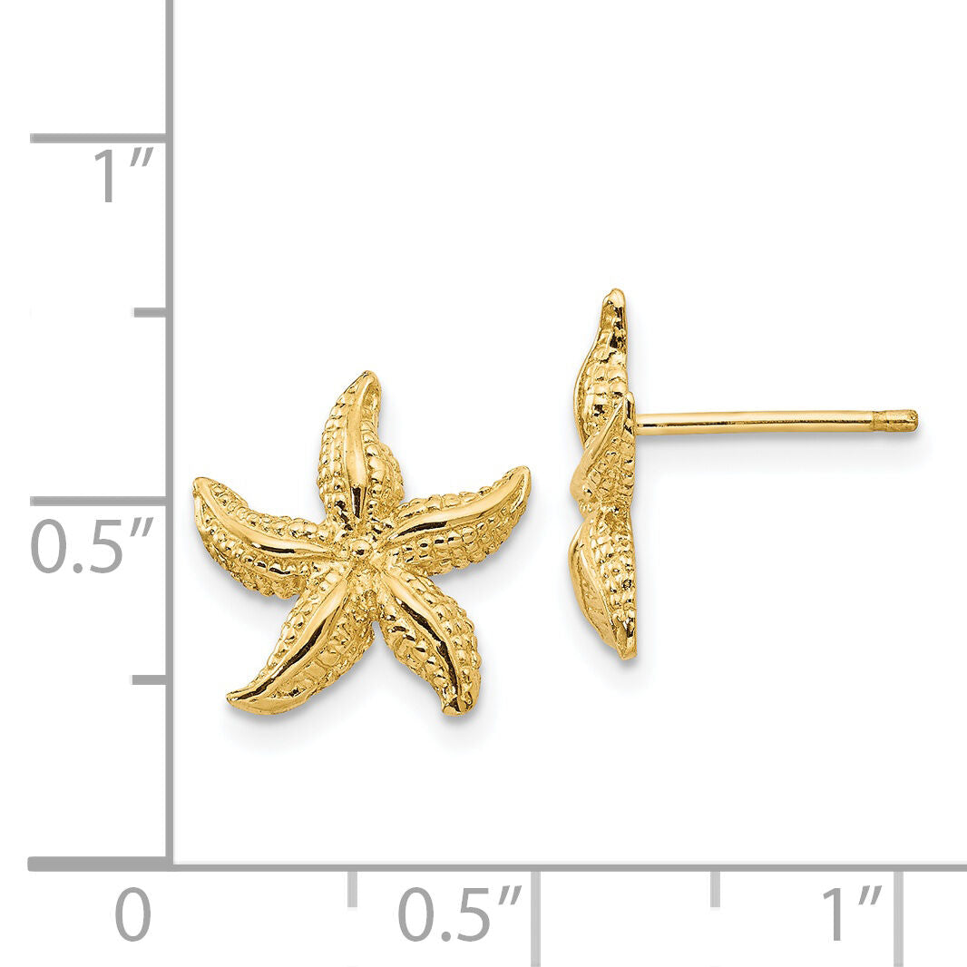 14k Starfish Earrings-E908