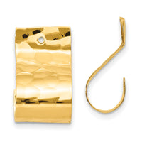 14k Polished Hammered Earring Jackets-E987