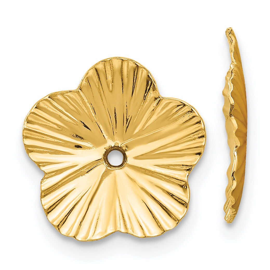 14k Polished Fancy Earring Jackets-E995