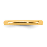 14KY 2.5mm European Comfort Fit Band-ECF025