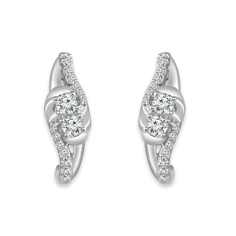 Diamond Fashion Earrings 0.50 ct tw 14k White Gold-EF3254A6614W