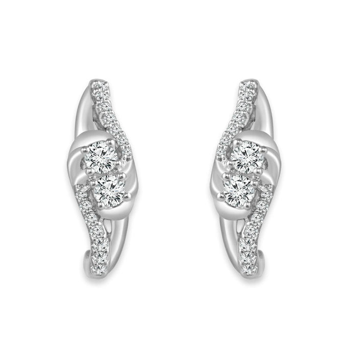 Diamond Fashion Earrings 0.50 ct tw 14k White Gold-EF3254A6614W