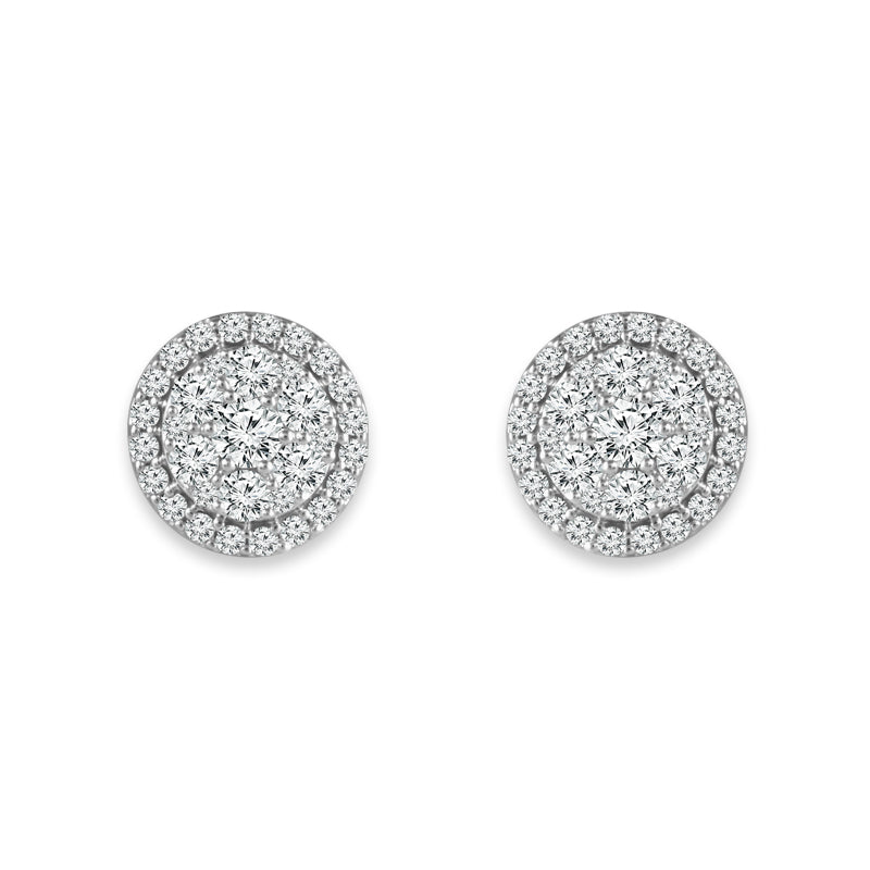 Diamond Fashion Earrings 0.50 ct tw Round 10k White Gold-EF3407A68W0