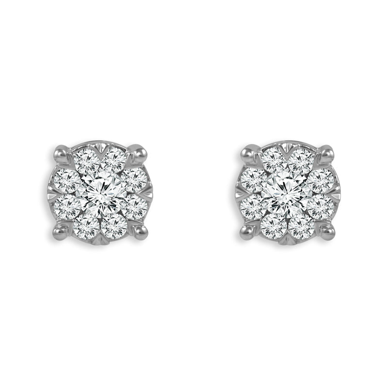 Diamond Fashion Earrings 0.75 ct tw Round 14k White Gold-EF3472A56W4