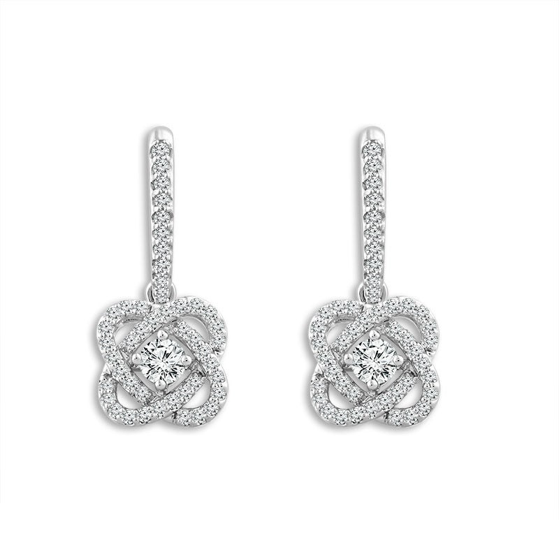 Diamond Fashion Earrings 0.25 ct tw 14k White Gold-EF5387TPKW4