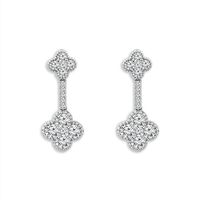 Diamond Fashion Earrings 2 ct tw 14k White Gold-EF8026A68W4