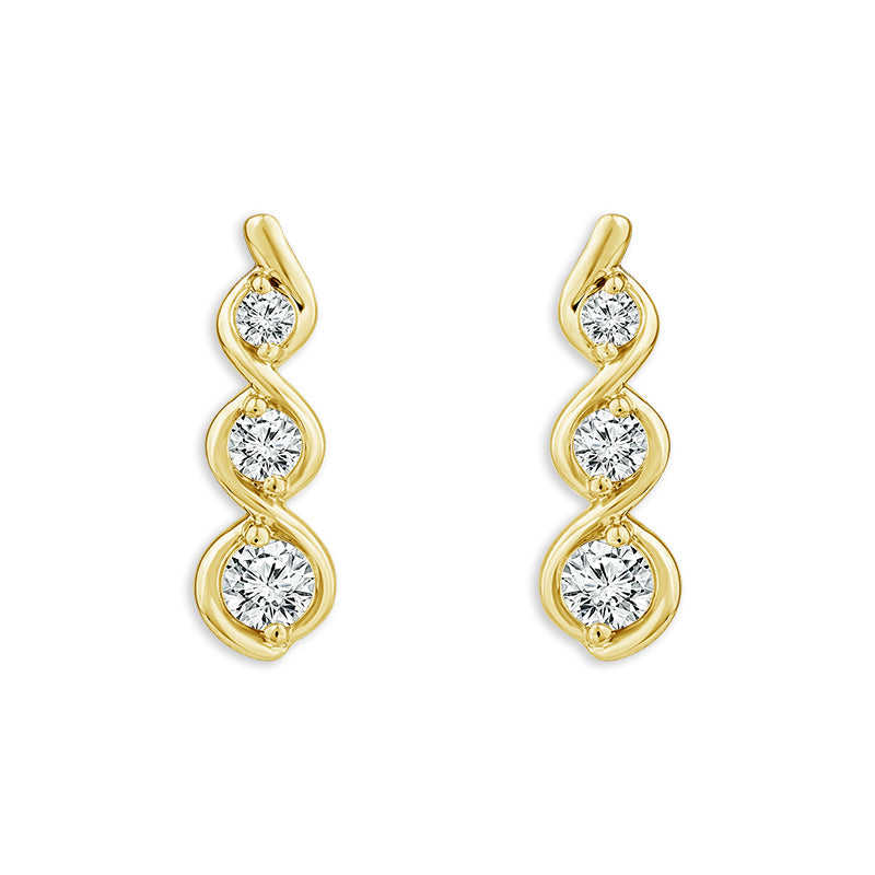 Diamond Fashion Earrings 0.40 ct tw 10k Yellow Gold-EF8554A78Y0