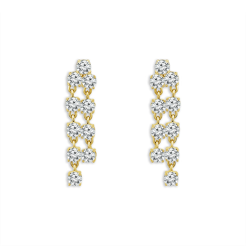 Diamond Fashion Earrings 4.75 ct tw 14k Yellow Gold-EF9121Y4