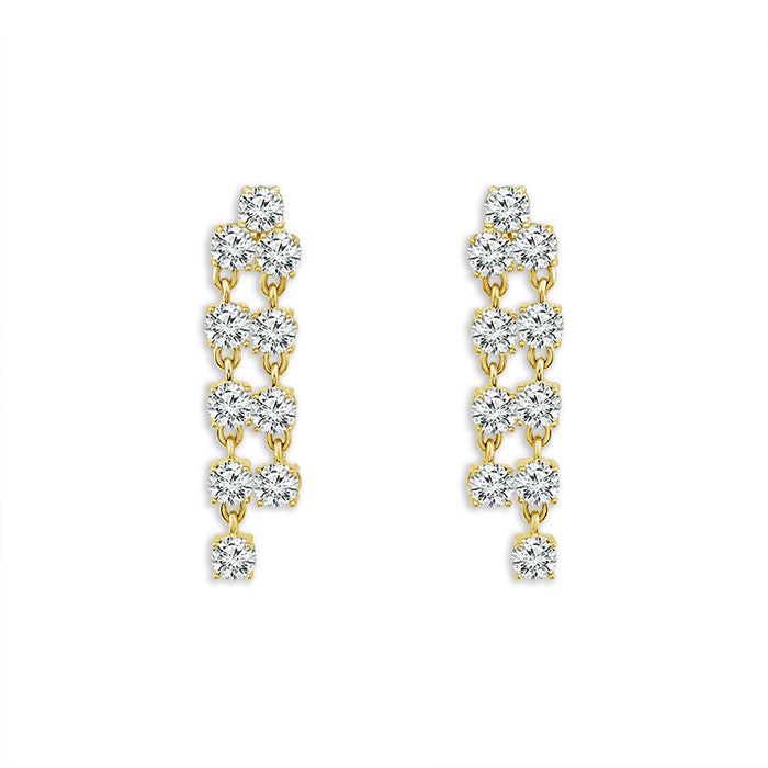 Diamond Fashion Earrings 4.75 ct tw 14k Yellow Gold-EF9121Y4
