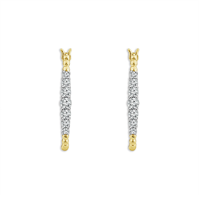 Diamond Hoops Earrings 1 ct tw 10k Yellow Gold-EH0858A78Y0