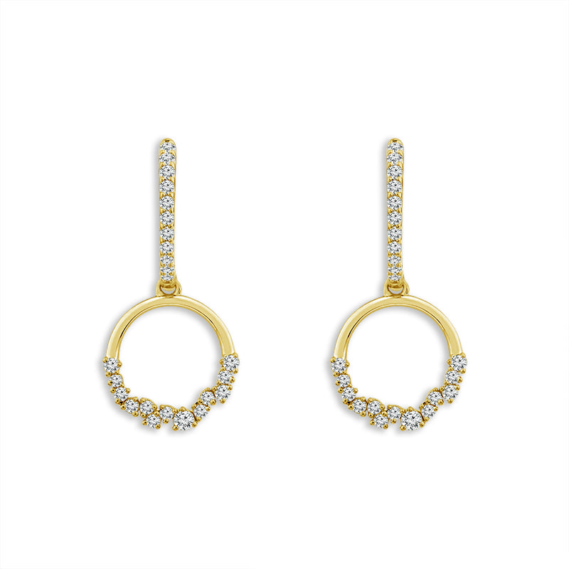 Diamond Fashion Earrings 0.50 ct tw 14k Yellow Gold-EH1205B56Y4