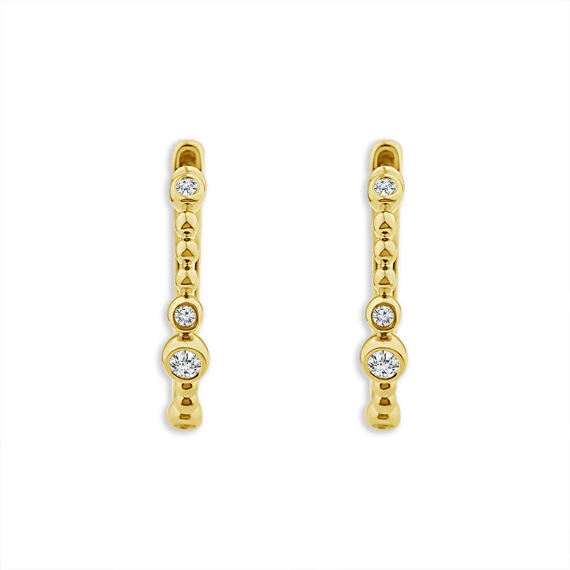 Diamond Hoops Earrings 0.16 ct tw 10k Yellow Gold-EH1312A78Y0