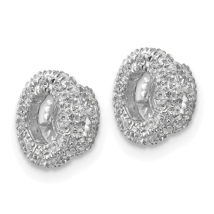 14k White Gold 1/5ct Diamond Earring Jackets-EJM5295-020-WA