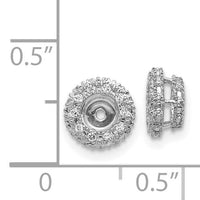 14k White Gold 1/5ct Diamond Earring Jackets-EJM5295-020-WA