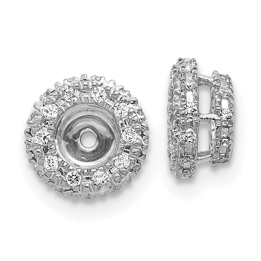 14k White Gold 1/5ct Diamond Earring Jackets-EJM5295-020-WA