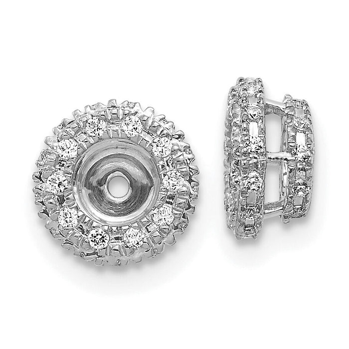 14k White Gold 1/5ct Diamond Earring Jackets-EJM5295-020-WA