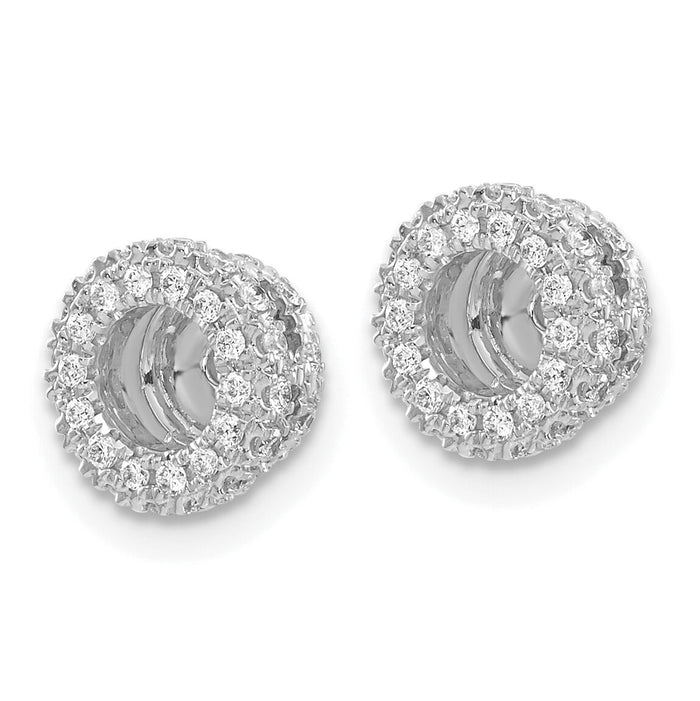 14k White Gold 3/8ct Diamond Earring Jackets-EJM5295-040-WA