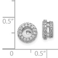 14k White Gold 3/8ct Diamond Earring Jackets-EJM5295-040-WA