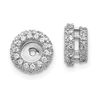14k White Gold 3/8ct Diamond Earring Jackets-EJM5295-040-WA