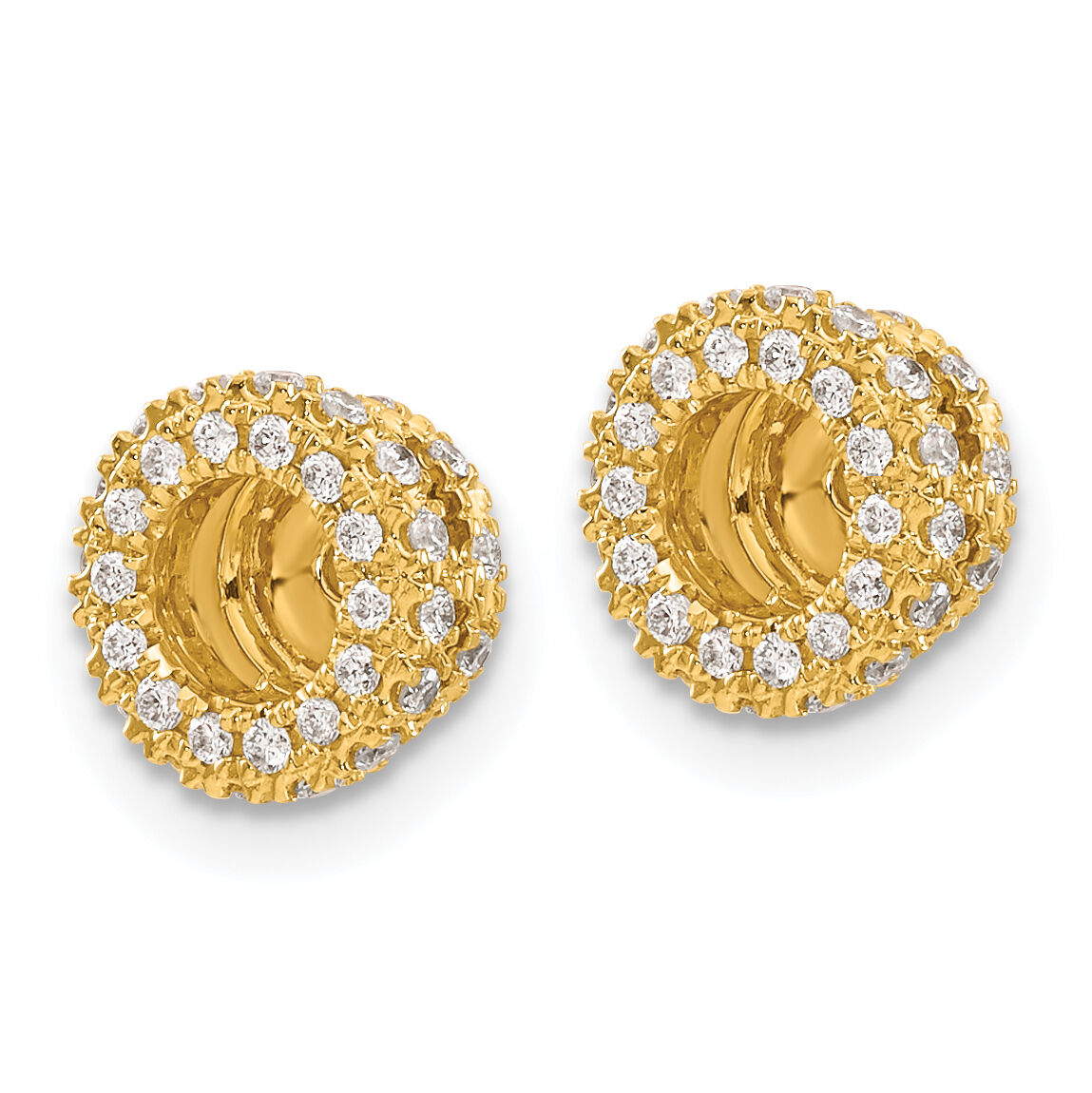 14k 3/8ct Diamond Earring Jackets-EJM5295-040-YA