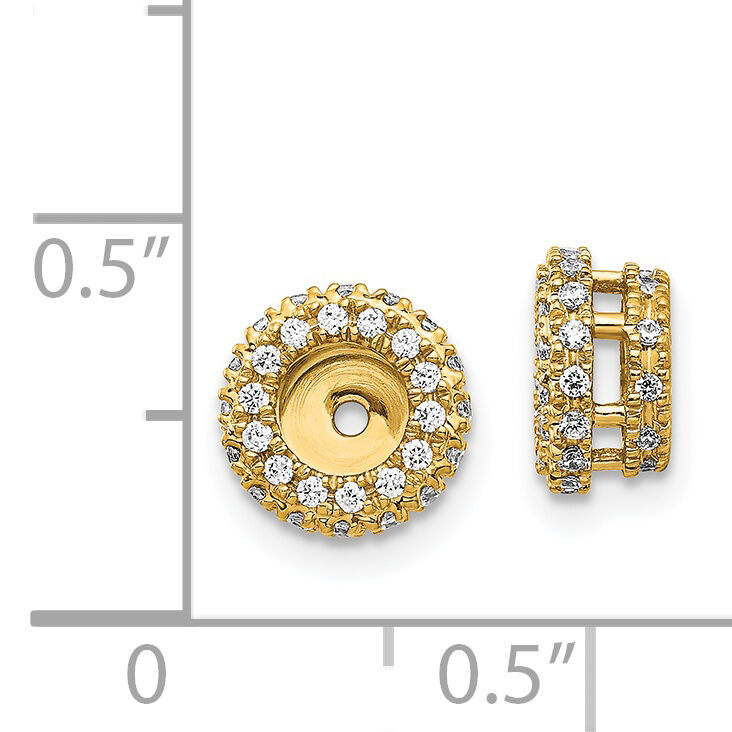 14k 3/8ct Diamond Earring Jackets-EJM5295-040-YA