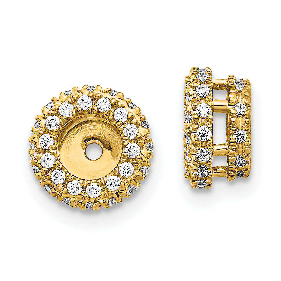 14k 3/8ct Diamond Earring Jackets-EJM5295-040-YA