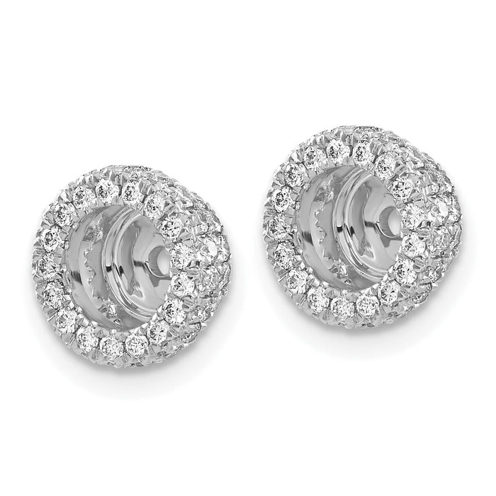 14k White Gold 5/8ct Diamond Earring Jackets-EJM5295-062-WA