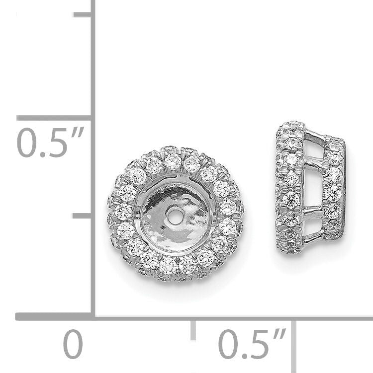 14k White Gold 5/8ct Diamond Earring Jackets-EJM5295-062-WA