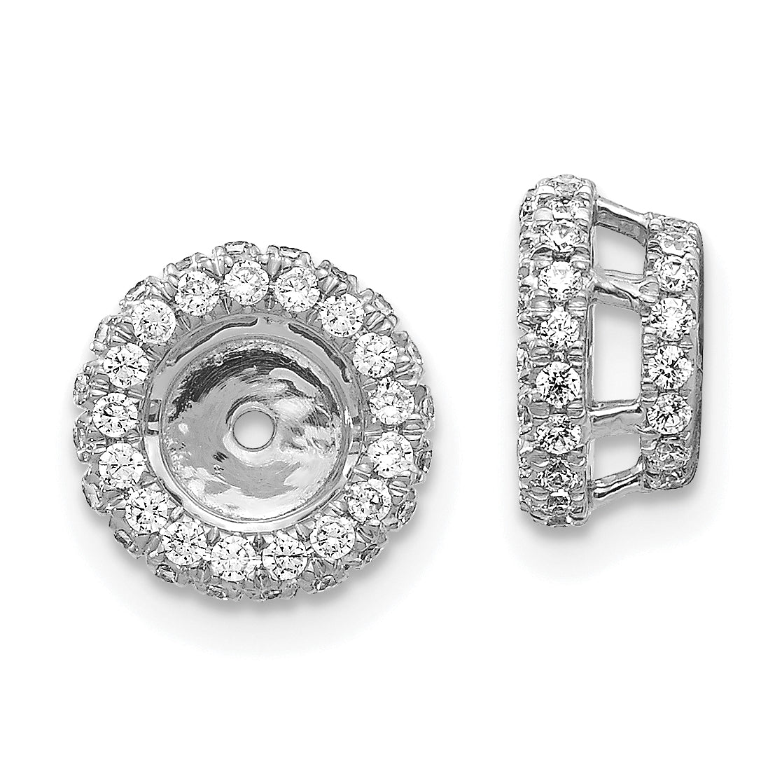 14k White Gold 5/8ct Diamond Earring Jackets-EJM5295-062-WA
