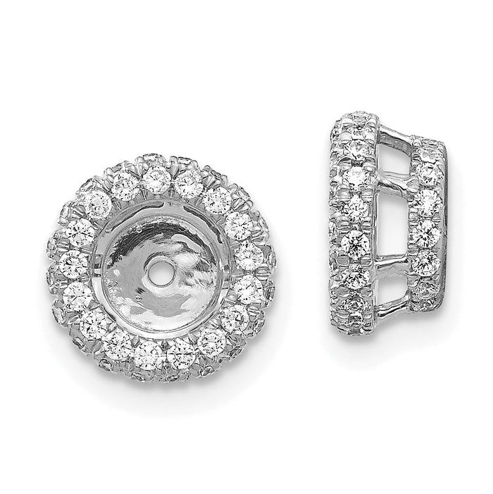 14k White Gold 5/8ct Diamond Earring Jackets-EJM5295-062-WA