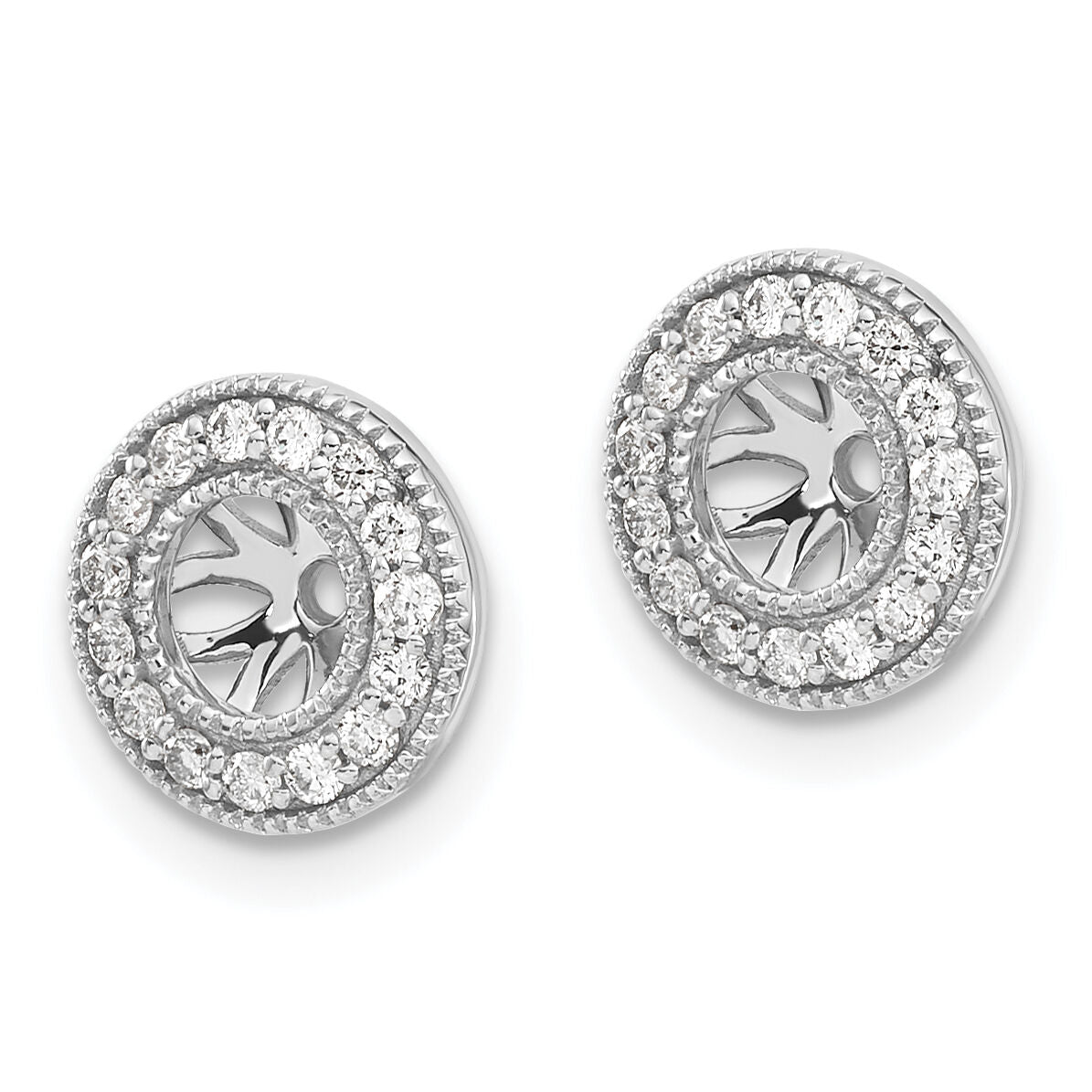 14k White Gold 1/4ct Diamond Earring Jackets-EJM5297-025-WA