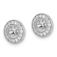 14k White Gold 1/4ct Diamond Earring Jackets-EJM5297-025-WA