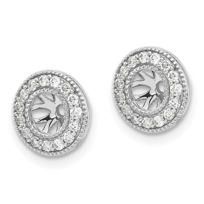 14k White Gold 1/4ct Diamond Earring Jackets-EJM5297-025-WA