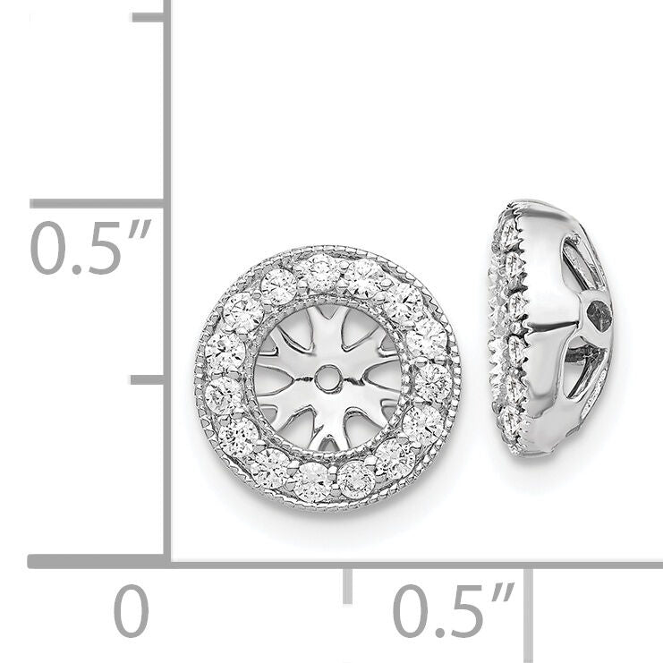 14k White Gold 1/4ct Diamond Earring Jackets-EJM5297-025-WA