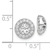 14k White Gold 1/4ct Diamond Earring Jackets-EJM5297-025-WA