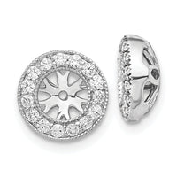 14k White Gold 1/4ct Diamond Earring Jackets-EJM5297-025-WA
