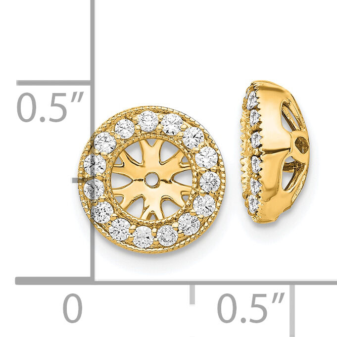 14k 1/4ct Diamond Earring Jackets-EJM5297-025-YA
