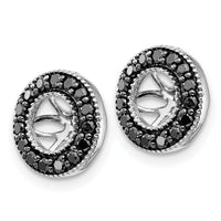 14k White Gold 1/4ct Black Diamond Earring Jackets-EJM5297-BK-025-WA