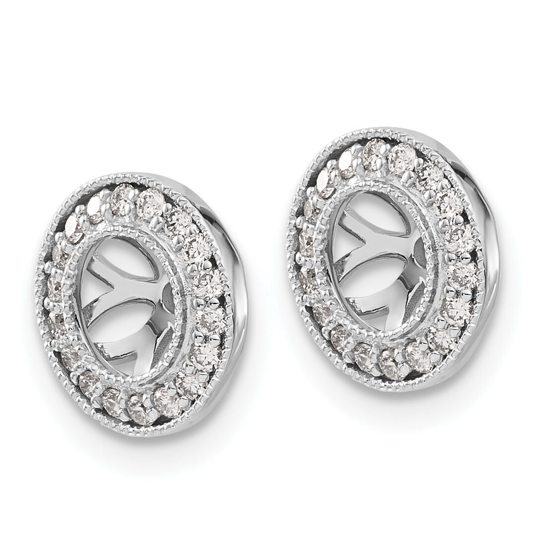 14k White Gold 1/3ct Diamond Earring Jackets-EJM5298-030-WA