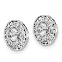 14k White Gold 1/3ct Diamond Earring Jackets-EJM5298-030-WA