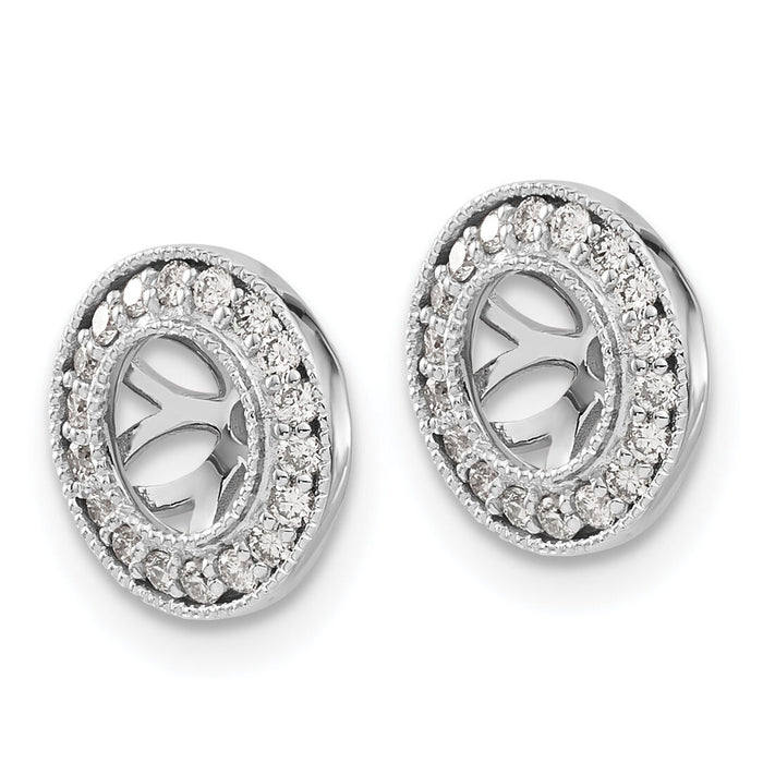 14k White Gold 1/3ct Diamond Earring Jackets-EJM5298-030-WA