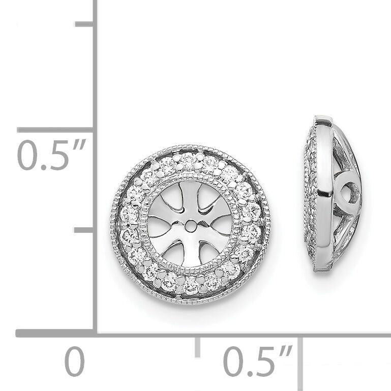 14k White Gold 1/3ct Diamond Earring Jackets-EJM5298-030-WA