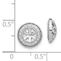 14k White Gold 1/3ct Diamond Earring Jackets-EJM5298-030-WA