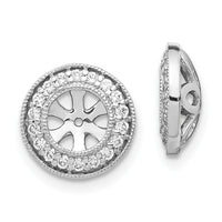 14k White Gold 1/3ct Diamond Earring Jackets-EJM5298-030-WA