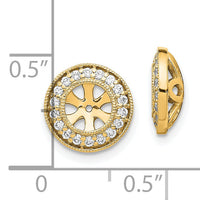 14k 1/3ct Diamond Earring Jackets-EJM5298-030-YA