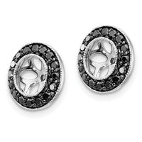 14k White Gold 1/3ct Black Diamond Earring Jackets-EJM5298-BK-030-WA