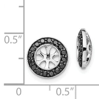 14k White Gold 1/3ct Black Diamond Earring Jackets-EJM5298-BK-030-WA